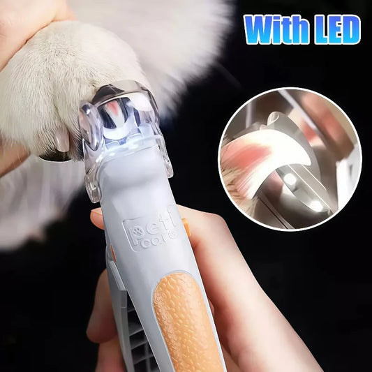 led pet nail clipper with built in illumination light