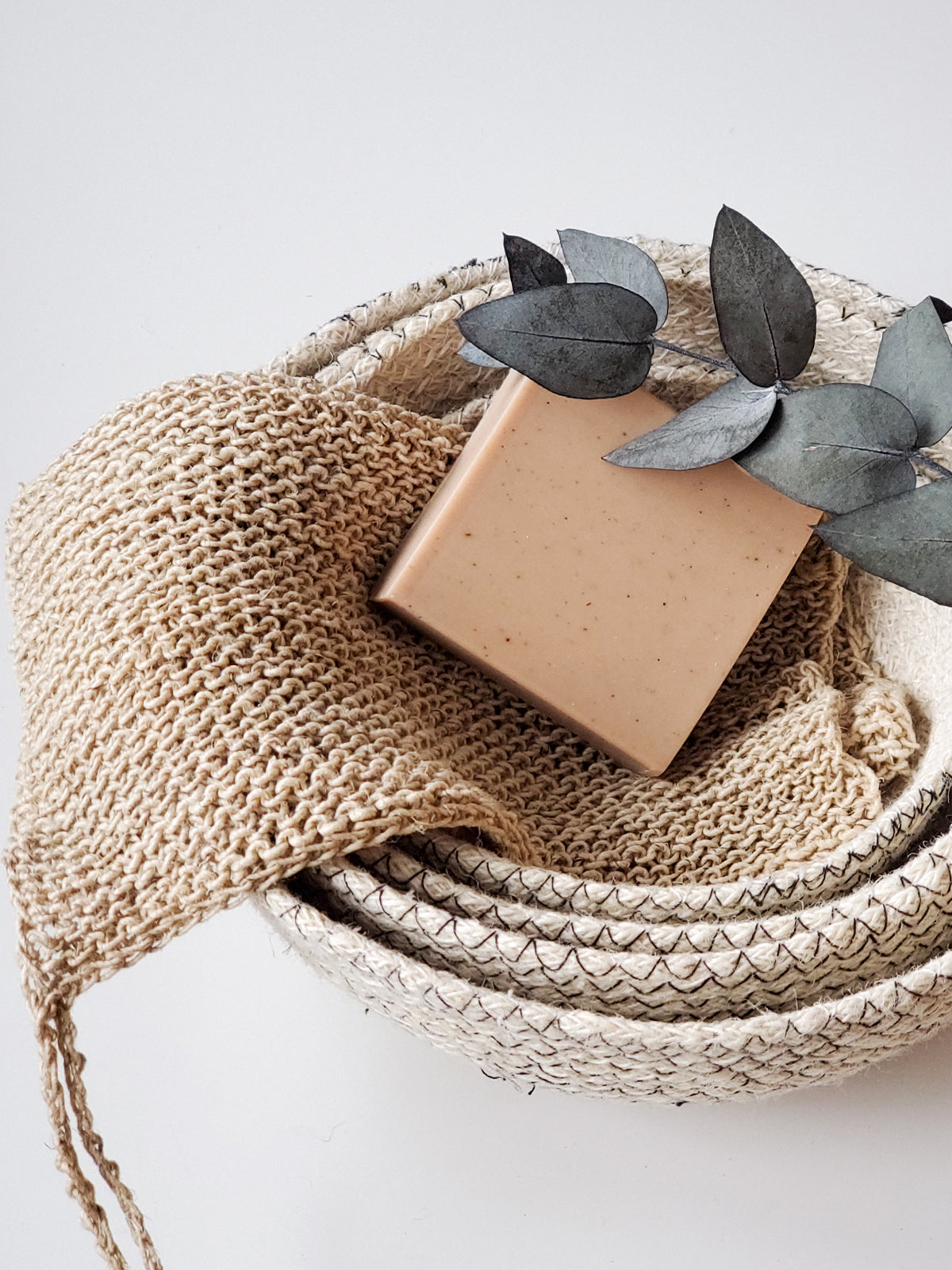 sustainable vegan skincare texturized hemp washcloth cloth close up details