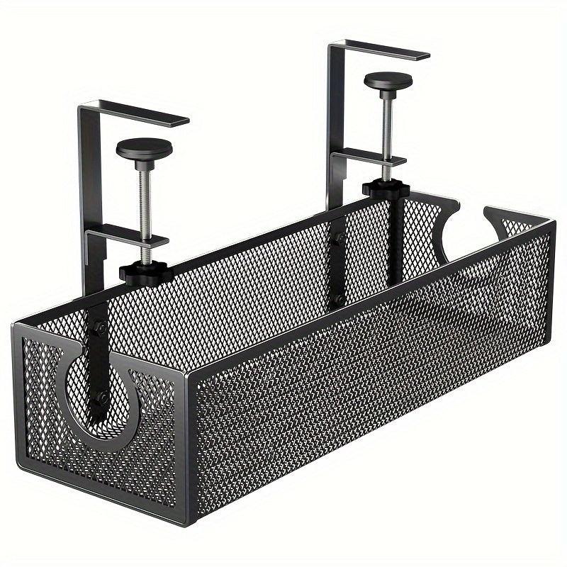 Under Desk Cable Management Tray No Drill Wire Organizer