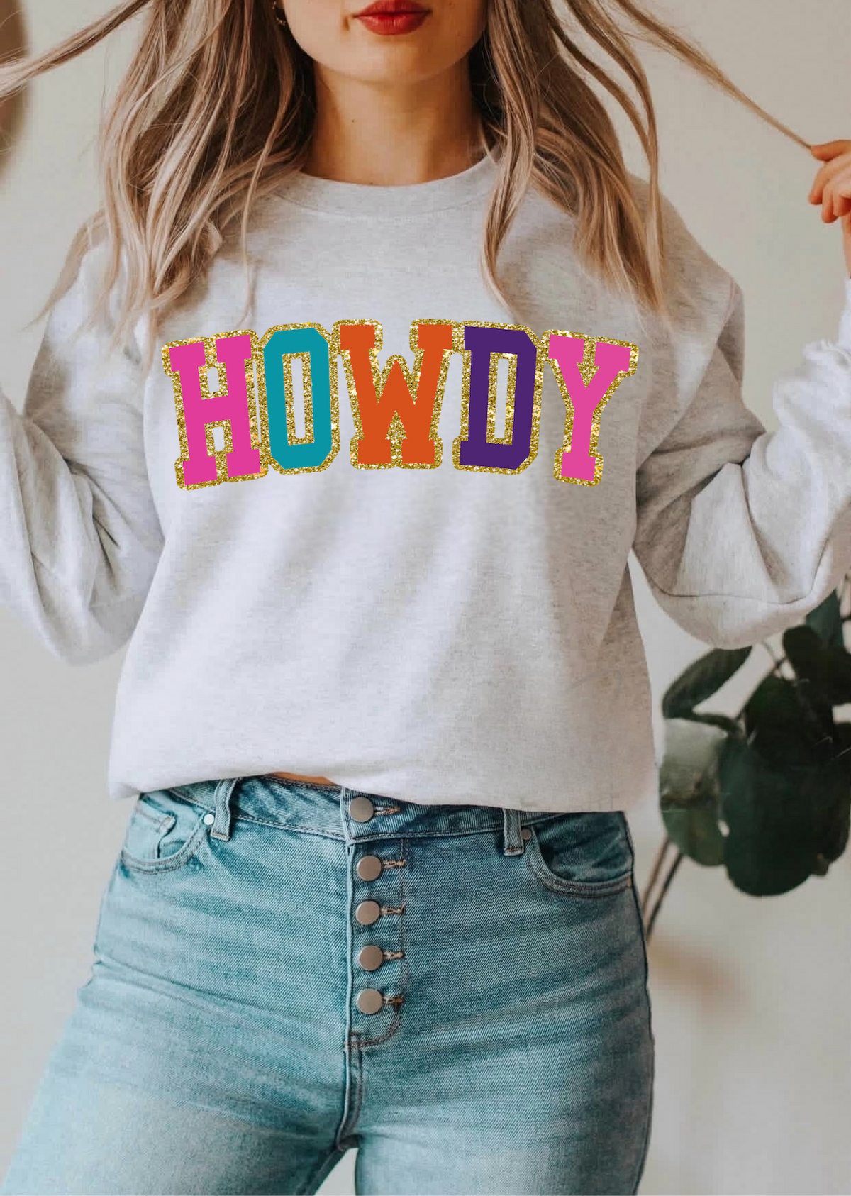 close up view of premium reflective glitter text print on fashion shirt texture