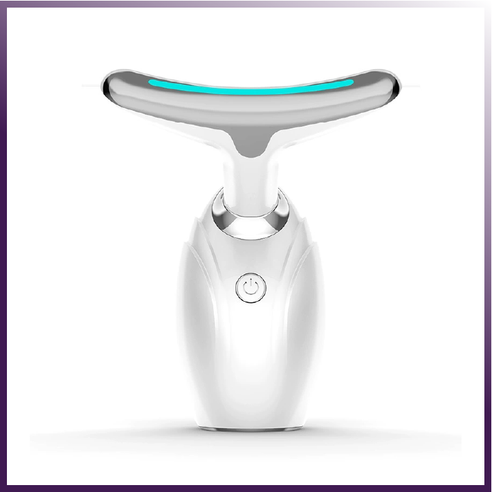 handheld facial contouring massager with anti-wrinkle led light therapy