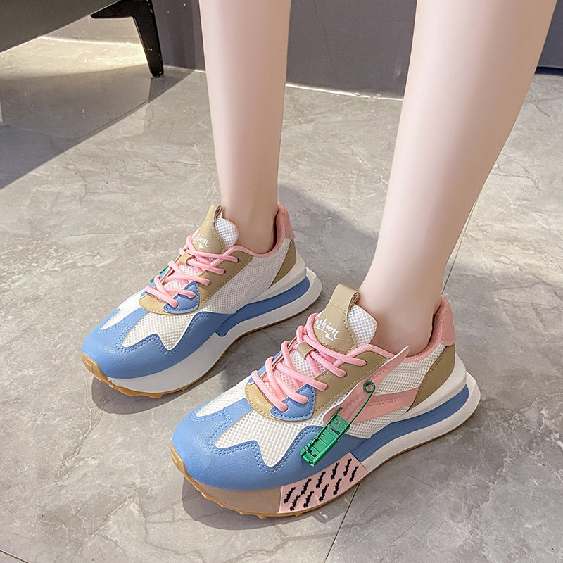 Breathable Leather Sneakers Casual Walking Shoes