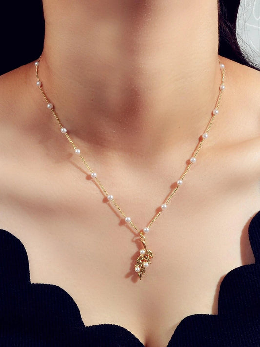 Gold Leaf Pendant Necklace for Women - Items From Only £0.99