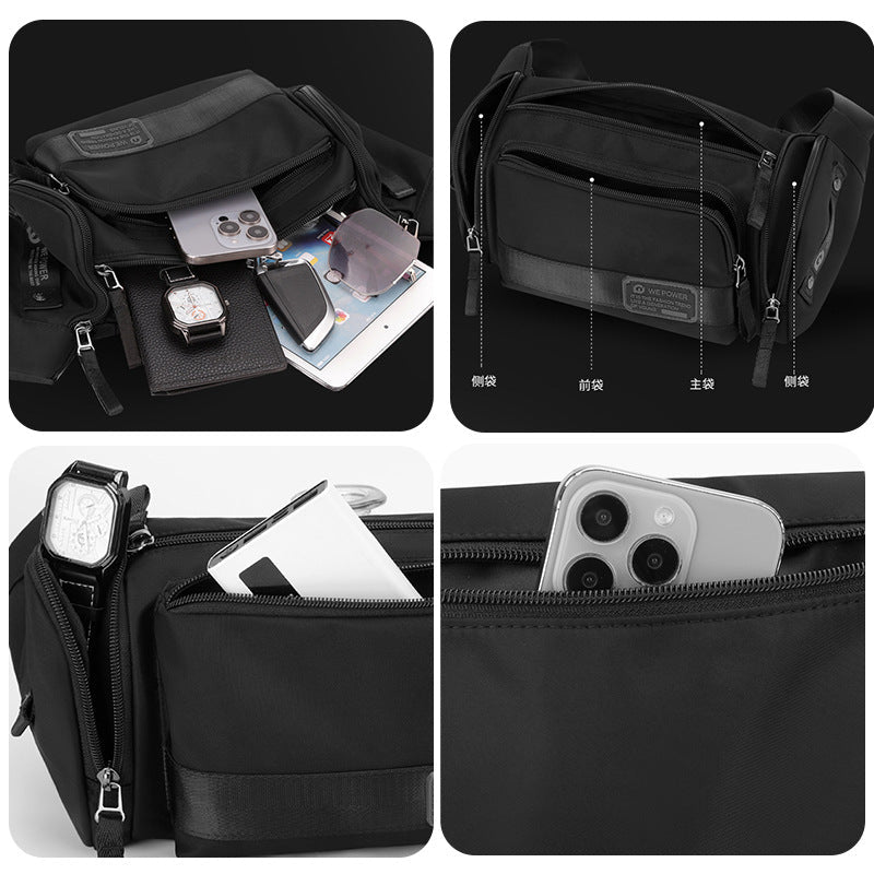 Premium lightweight fitness waist pack pouch featuring a secure phone storage pocket.