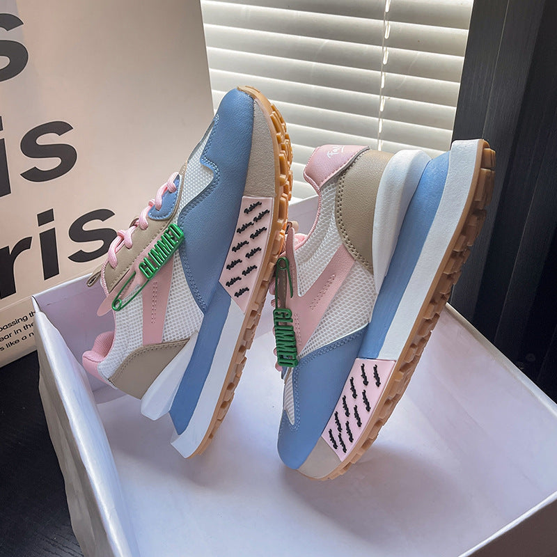 Breathable Leather Sneakers Casual Walking Shoes