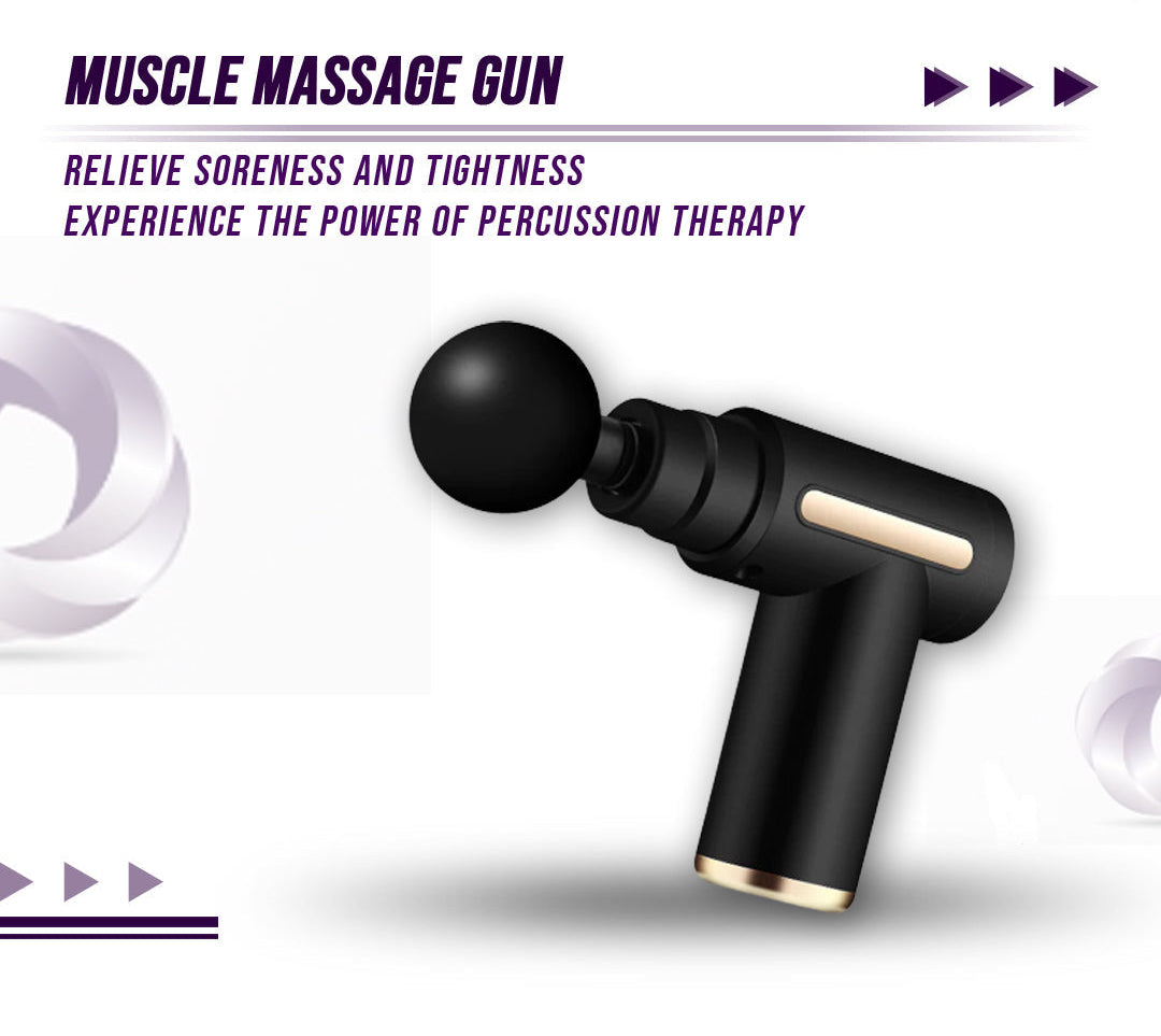 Portable deep tissue massager showing premium electronic display screen