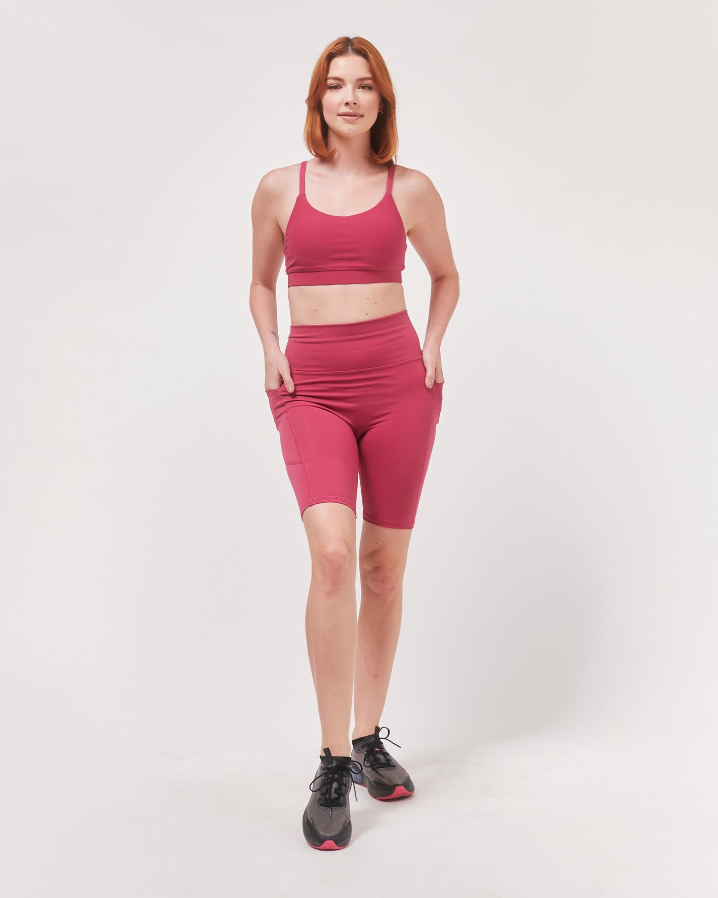 premium moisture wicking fitness sports bra for yoga and running side look
