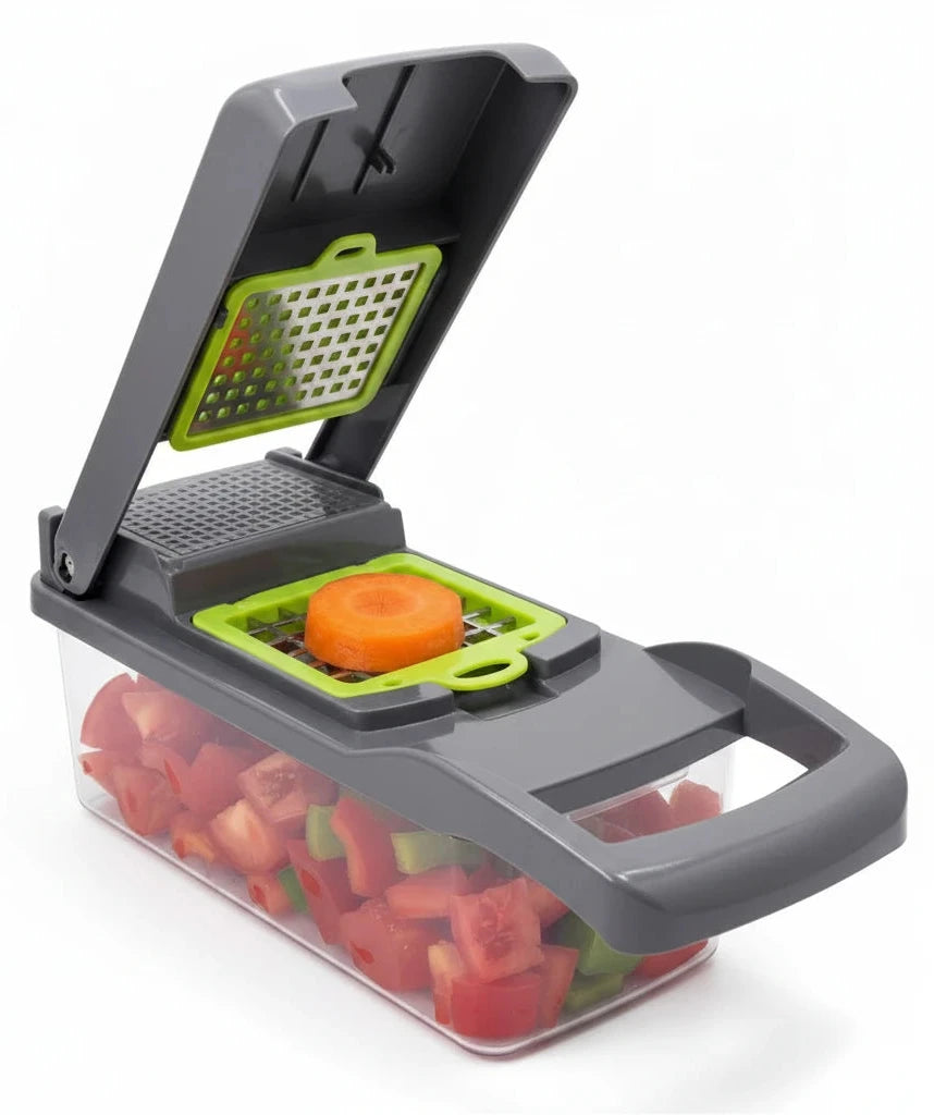 kitchen vegetable slicer tool dicing fresh carrots effortlessly