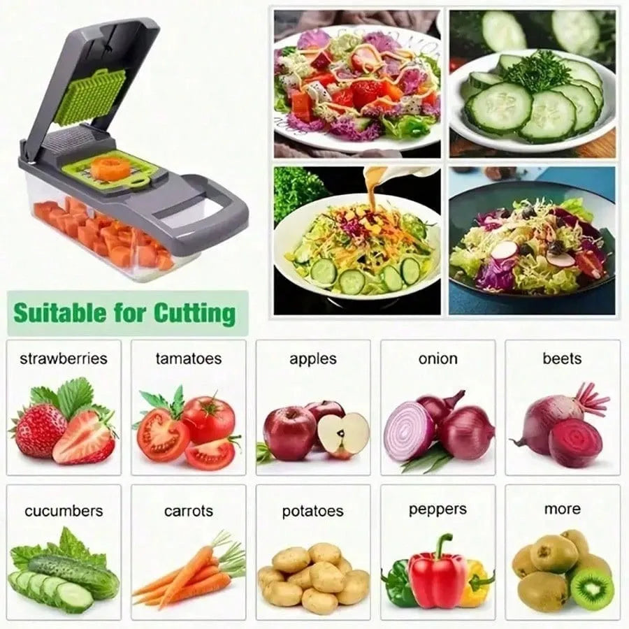 kitchen vegetable slicer tool dicing fresh carrots effortlessly