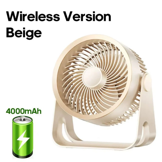 cordless portable air circulator fan wall mounted usb rechargeable cooler white