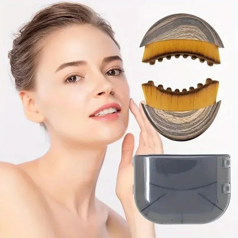 double chin reduction facial massaging tool in hand