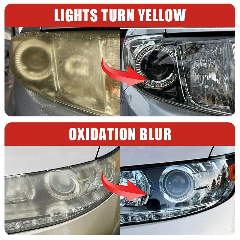 automotive headlight oxidation cleaning solution removing dull chemical films