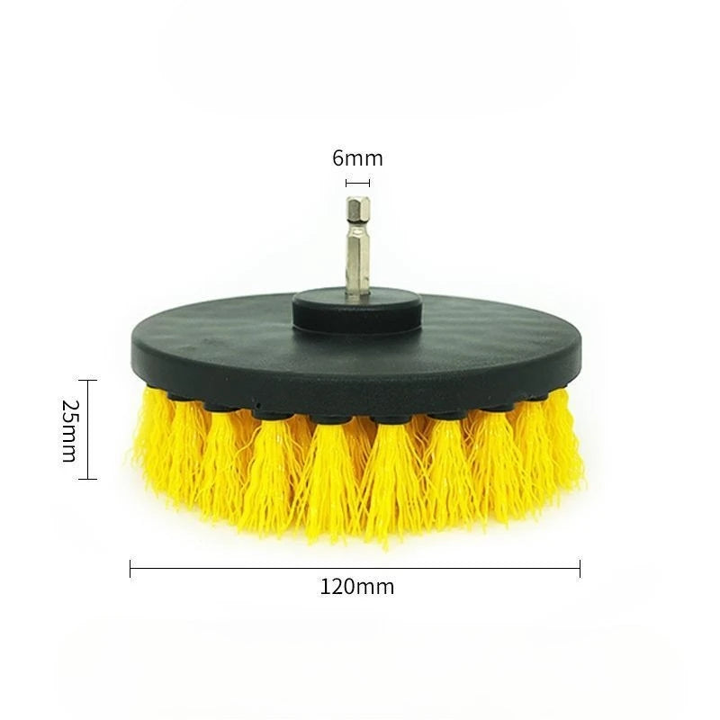 power scrubber brushes for glass and wheels