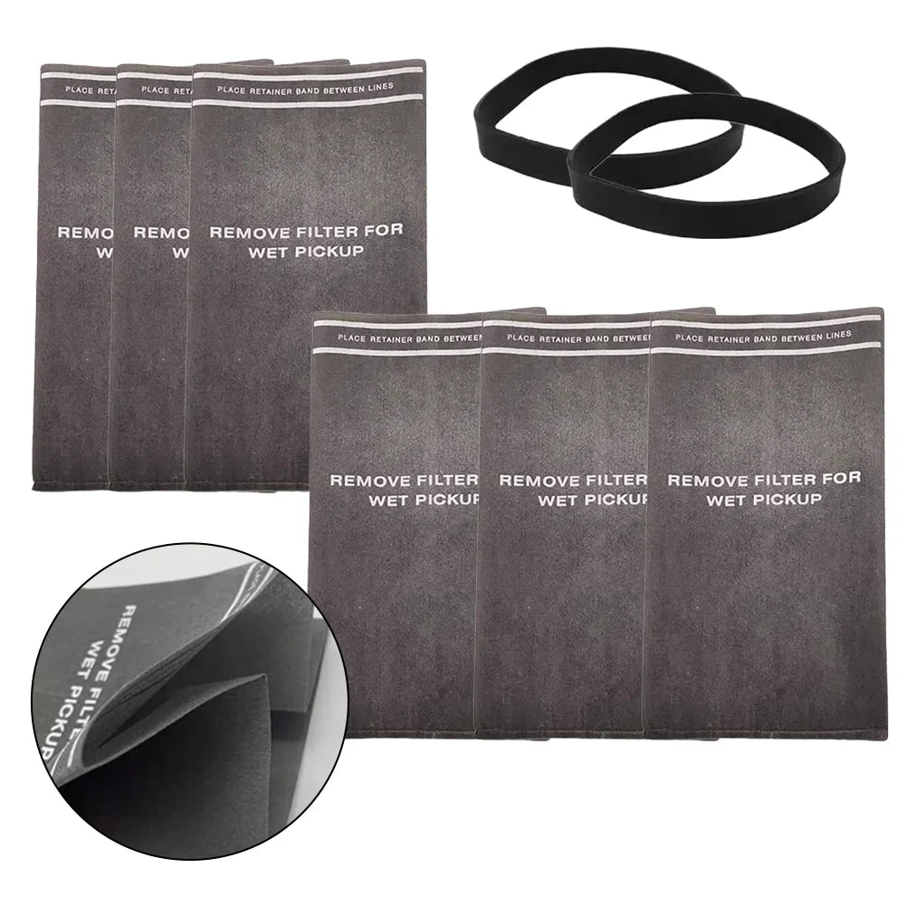 replacement wet dry vacuum cleaner filter bags 2 to 2.5 gallon 6 pack grey cloth