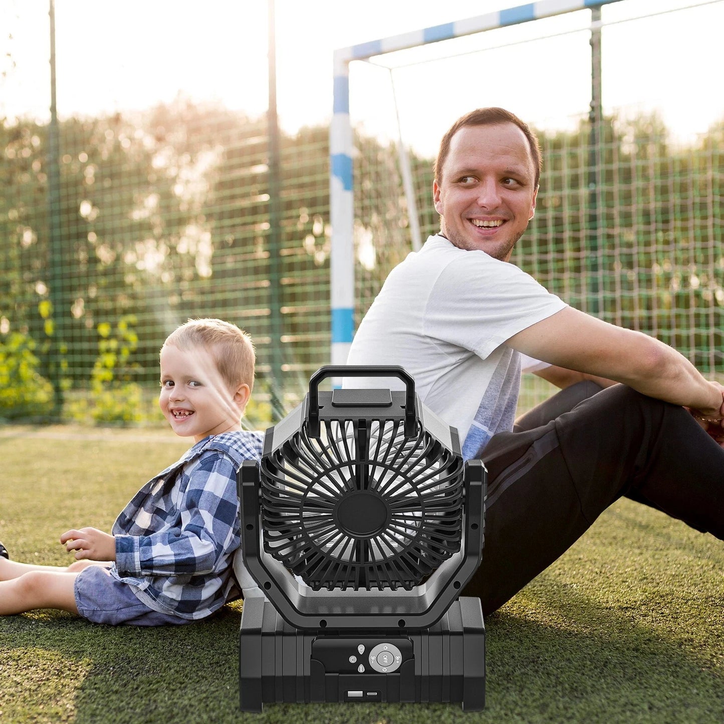 multi speed adjustable tent fan with hanging hook
