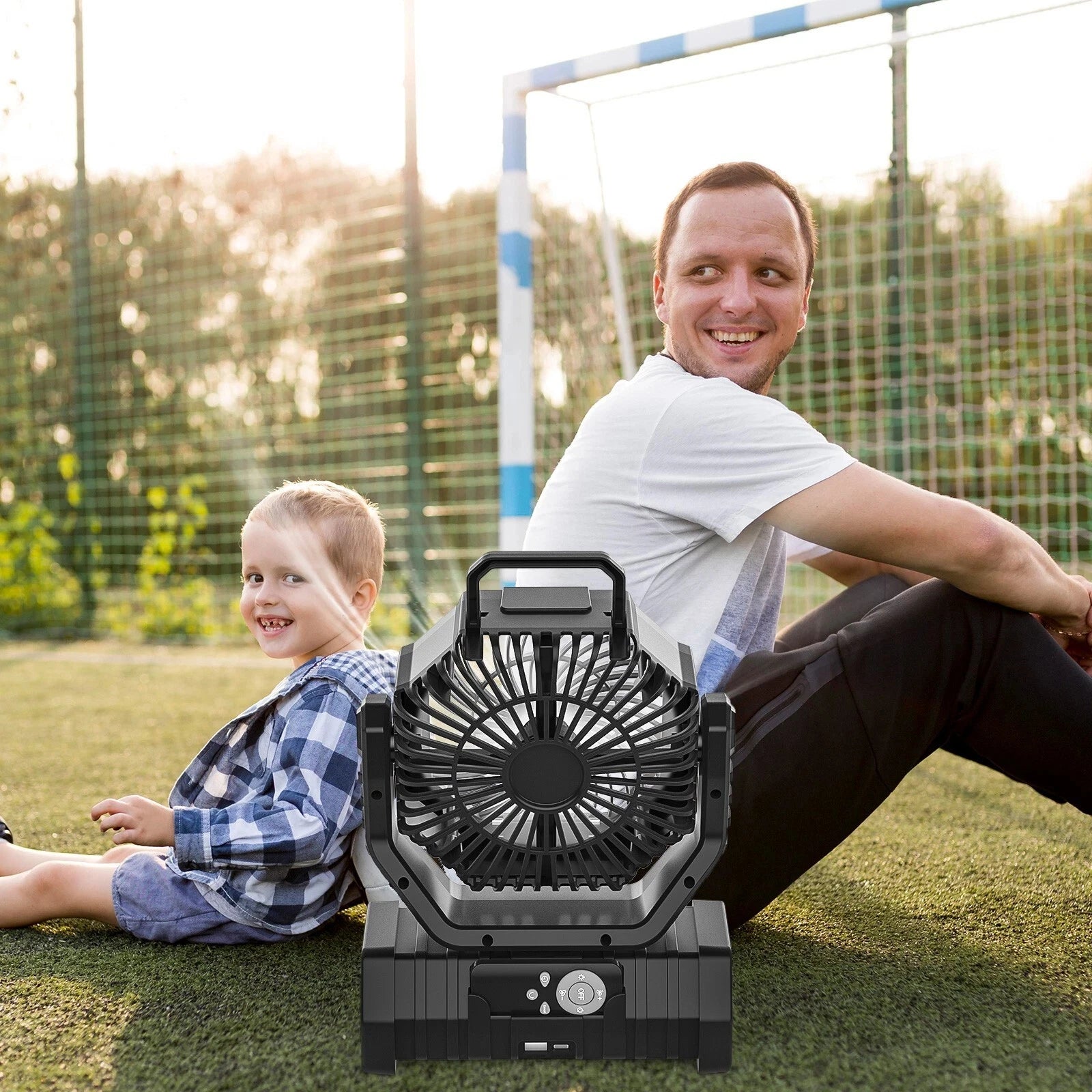 multi speed adjustable tent fan with hanging hook