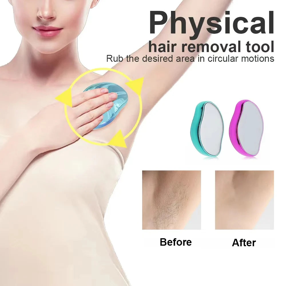painless glass hair eraser for arms and body care
