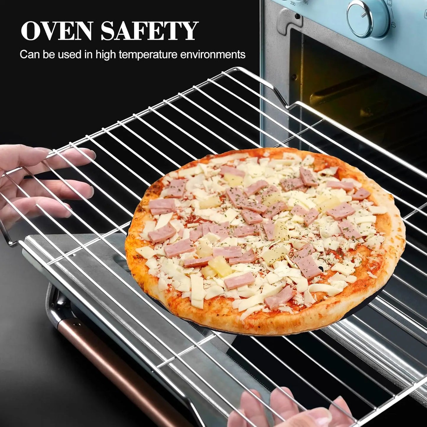 thick flexible heat proof silicone air fryer basket insert displaying side lifting ears
