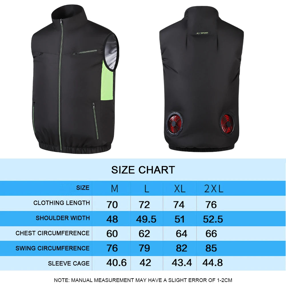 durable tear resistant canvas panel joins on a premium unisex cooling work vest