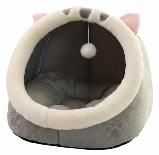 deep sleep cat bed cartoon pet cave
