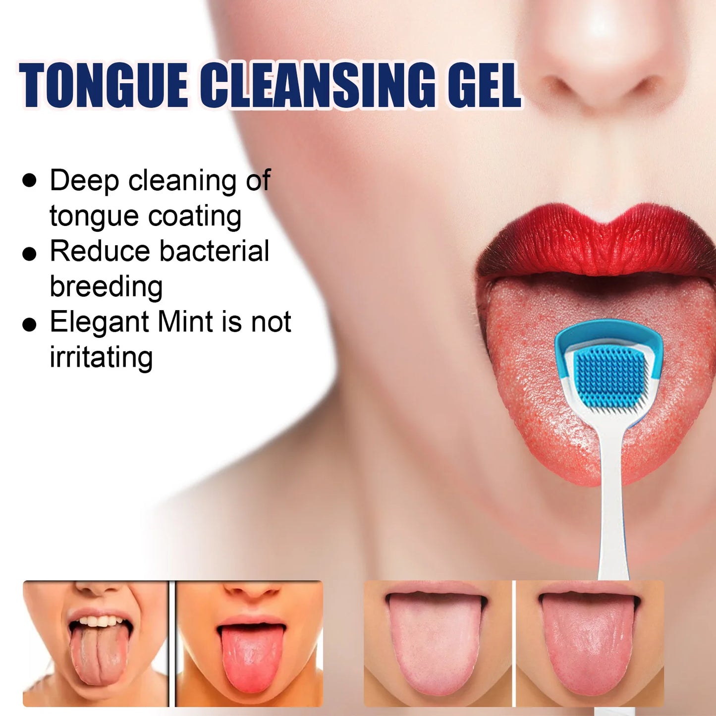 how to use tongue cleaning brush