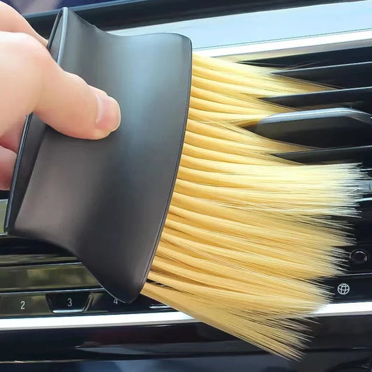 car interior soft bristle dusting brush dashboard air vent cleaning tool black