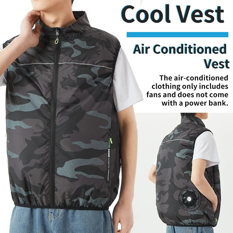 lightweight sun safe cooling work jacket worn on outdoor industrial construction