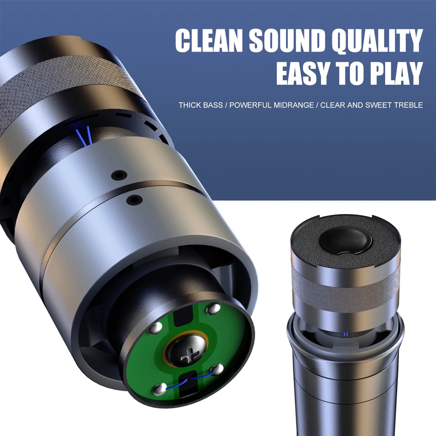 cardioid dynamic mic core capsule detailing fine mesh filter grid face top caps