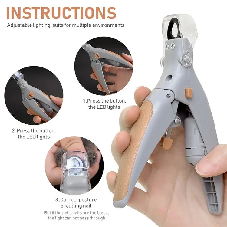 home pet beauty care kit with led grooming clippers