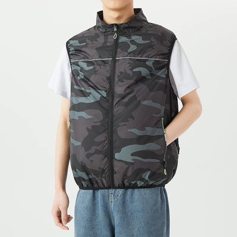 breathable mesh inner lining network inside premium air cooling apparel vest