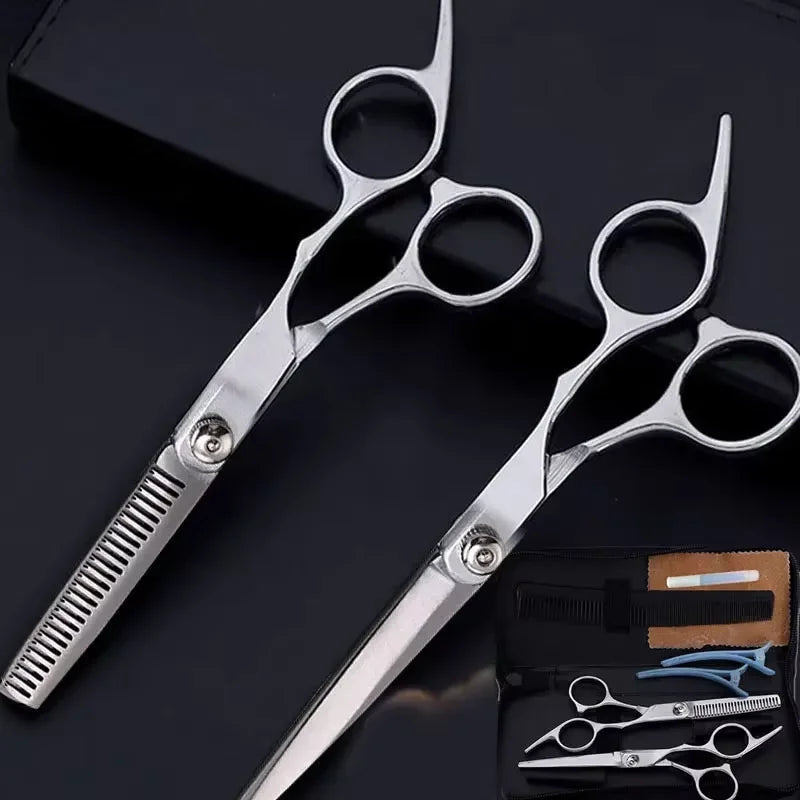 ergonomic finger rings on hairdressing scissors with comfortable soft rubber loops