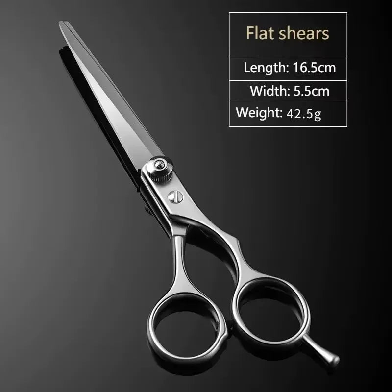 hairdresser shears kit cutting damp hair ends smoothly inside professional salon