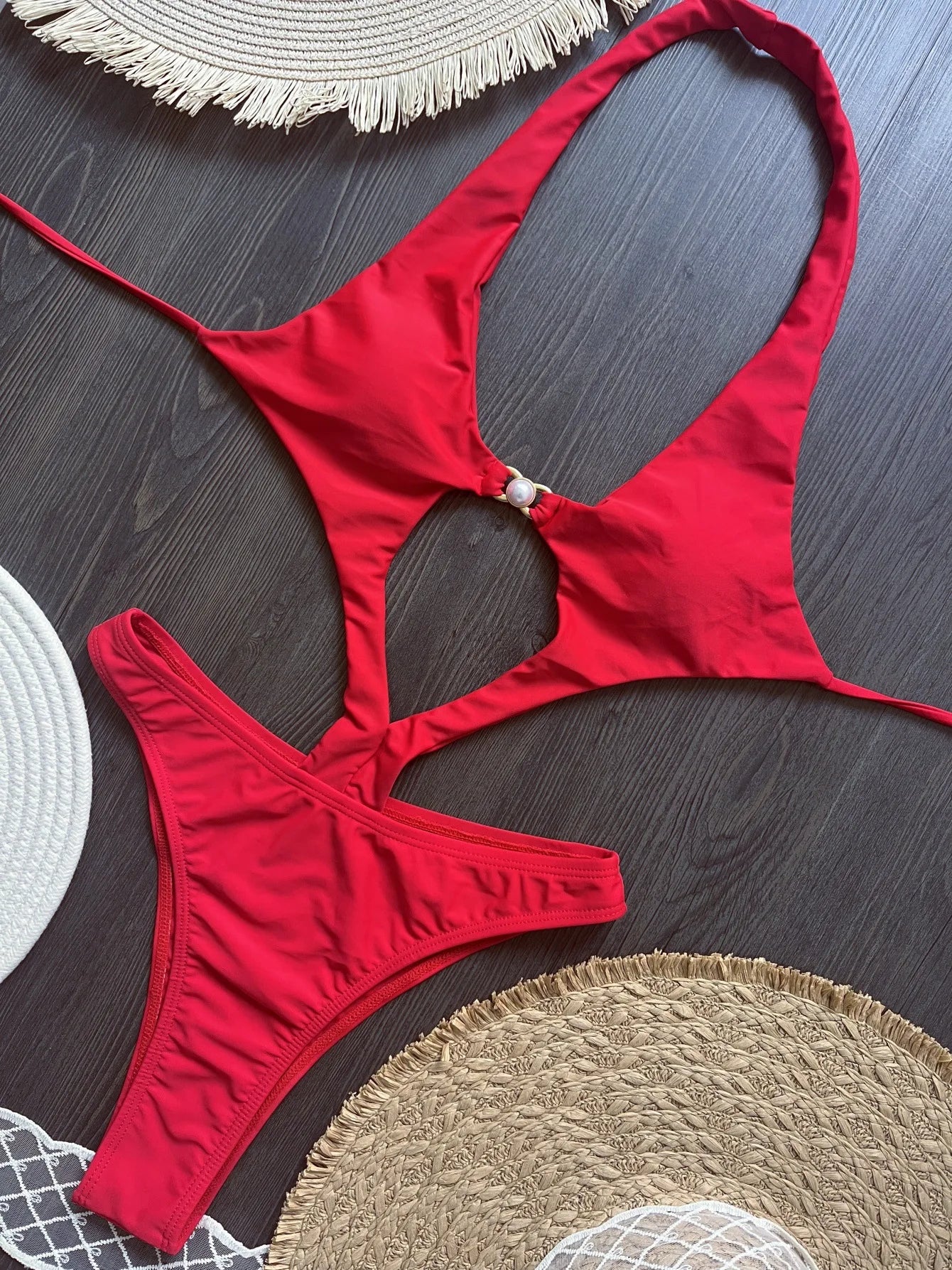 Cut Out One Piece Swimsuit Backless Monokini - Items From Only £0.99