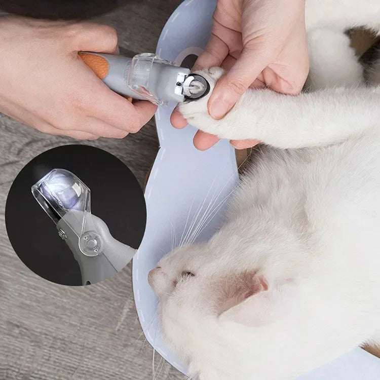 battery replacement compartment on led pet grooming tool