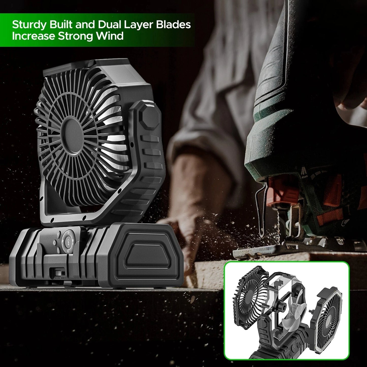 tactical travel fan for hiking and backpacking