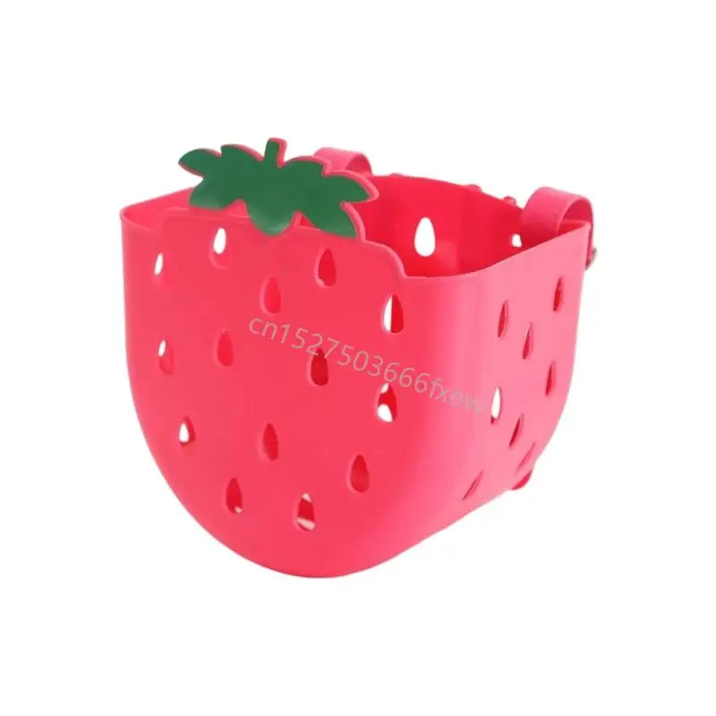 colorful options of childrens bicycle handlebar cargo baskets showing slotted holes