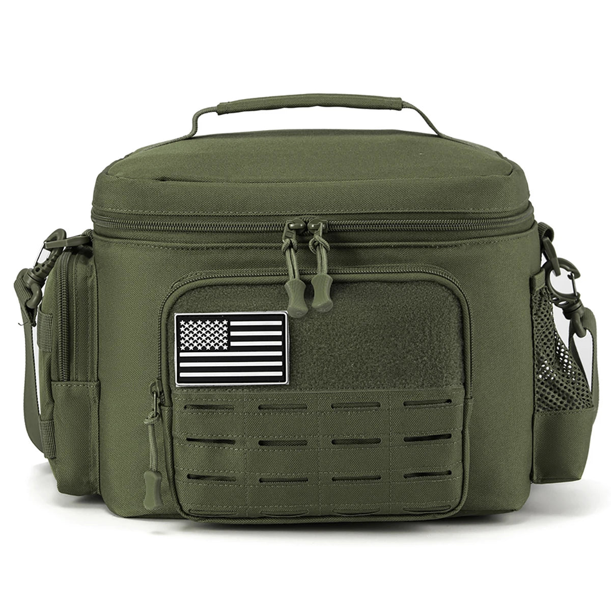 ice retention test inside tactical picnic cooler bag