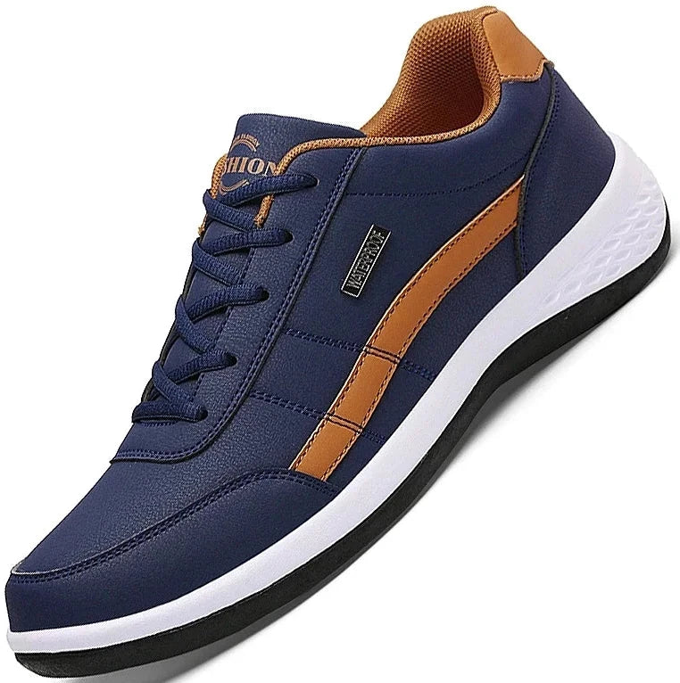 Casual breathable sneakers with a non slip walking shoe sole design.