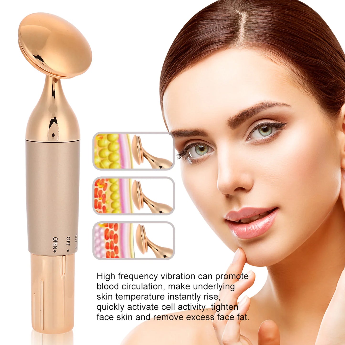 vibrating facial massager skin tightening device