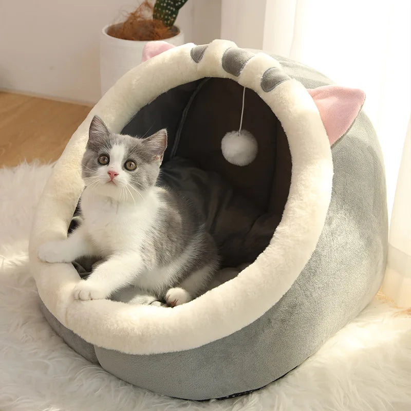 soft calming cat bed for deep sleep