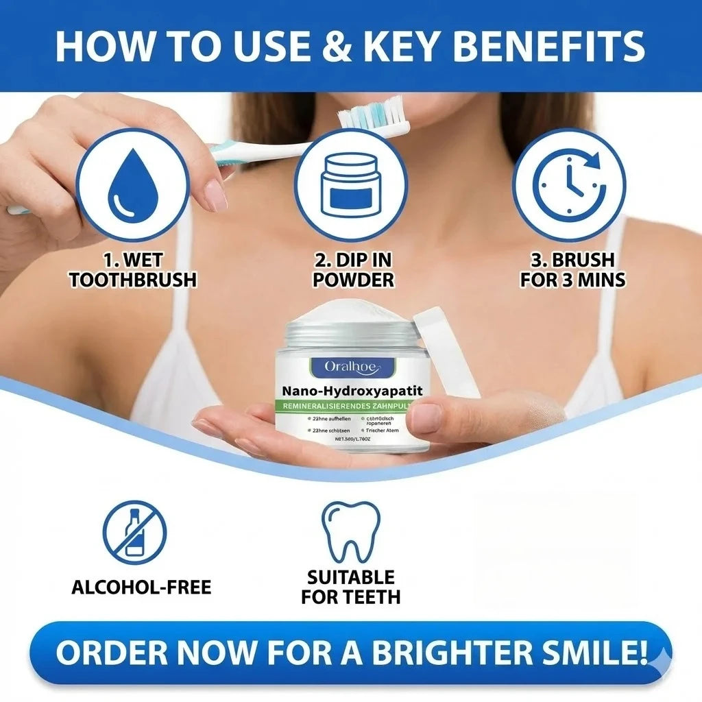 anti stain dental powder showing clean secure protective internal freshness seal
