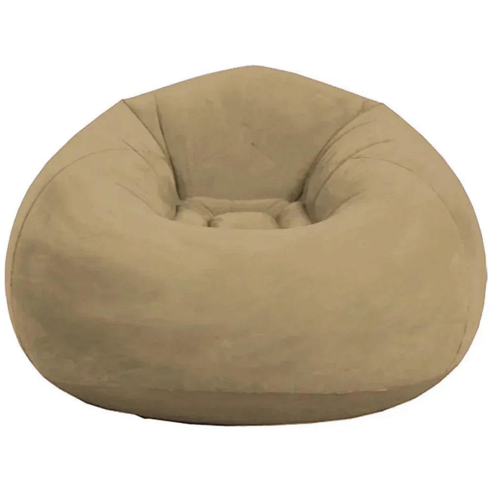 Portable Inflatable Sofa – Khaki Round Lazy Chair – Home Office Setup 2025/26
