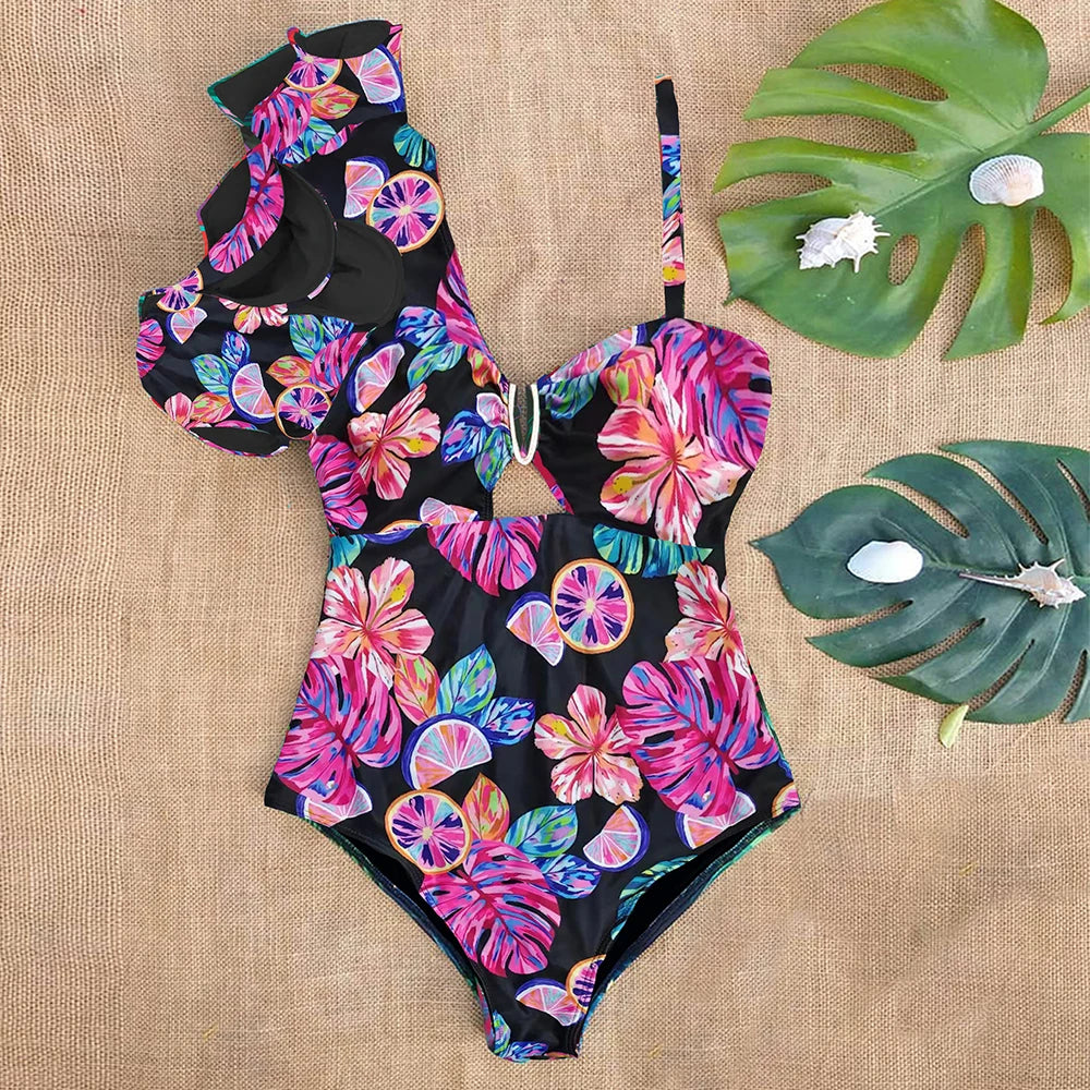 Floral One Piece Swimsuit Women’s Monokini Swimwear - Items From £0.99