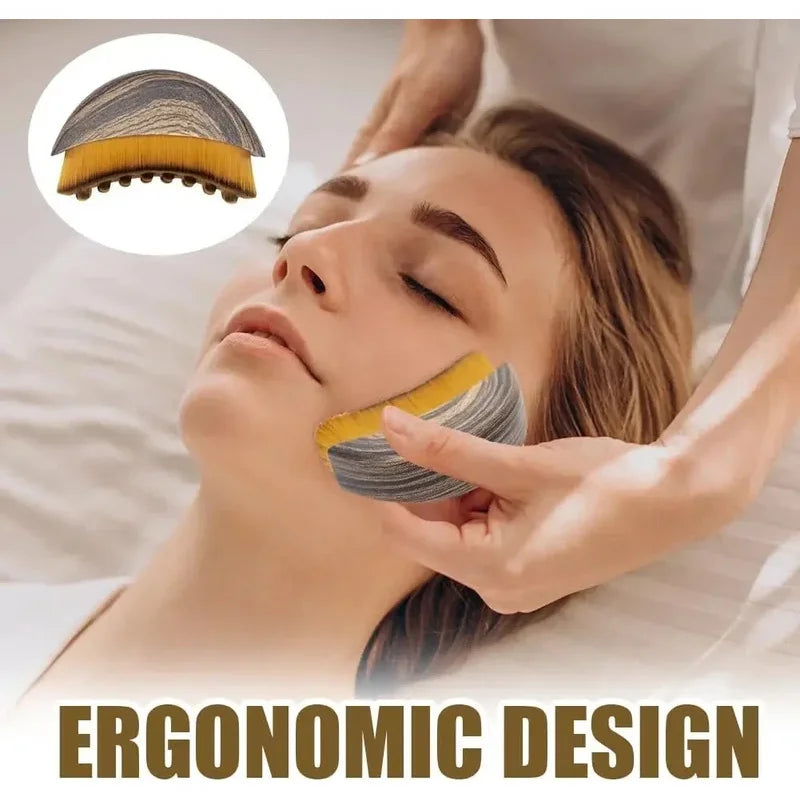 lymphatic contour face brush and facial massager tool
