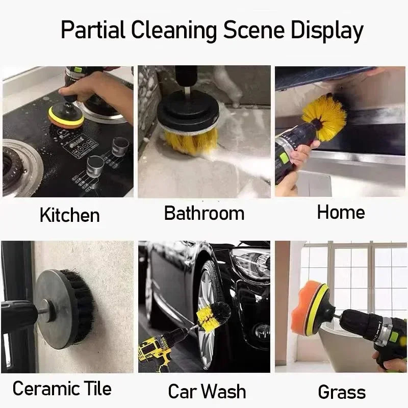 heavy duty scrubbing brushes for vehicle wheels