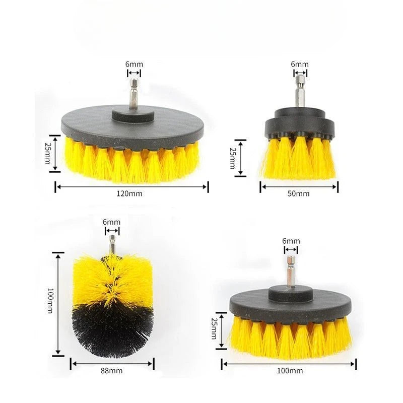 quick connect hex shaft cleaning brushes