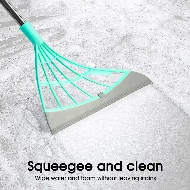 long handle squeegee wiping down shower glass doors without leaving streaks