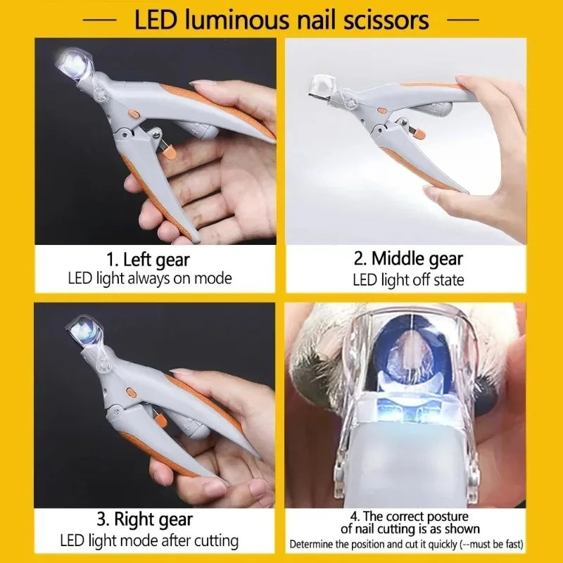 ergonomic non slip handle pet grooming nail clippers
