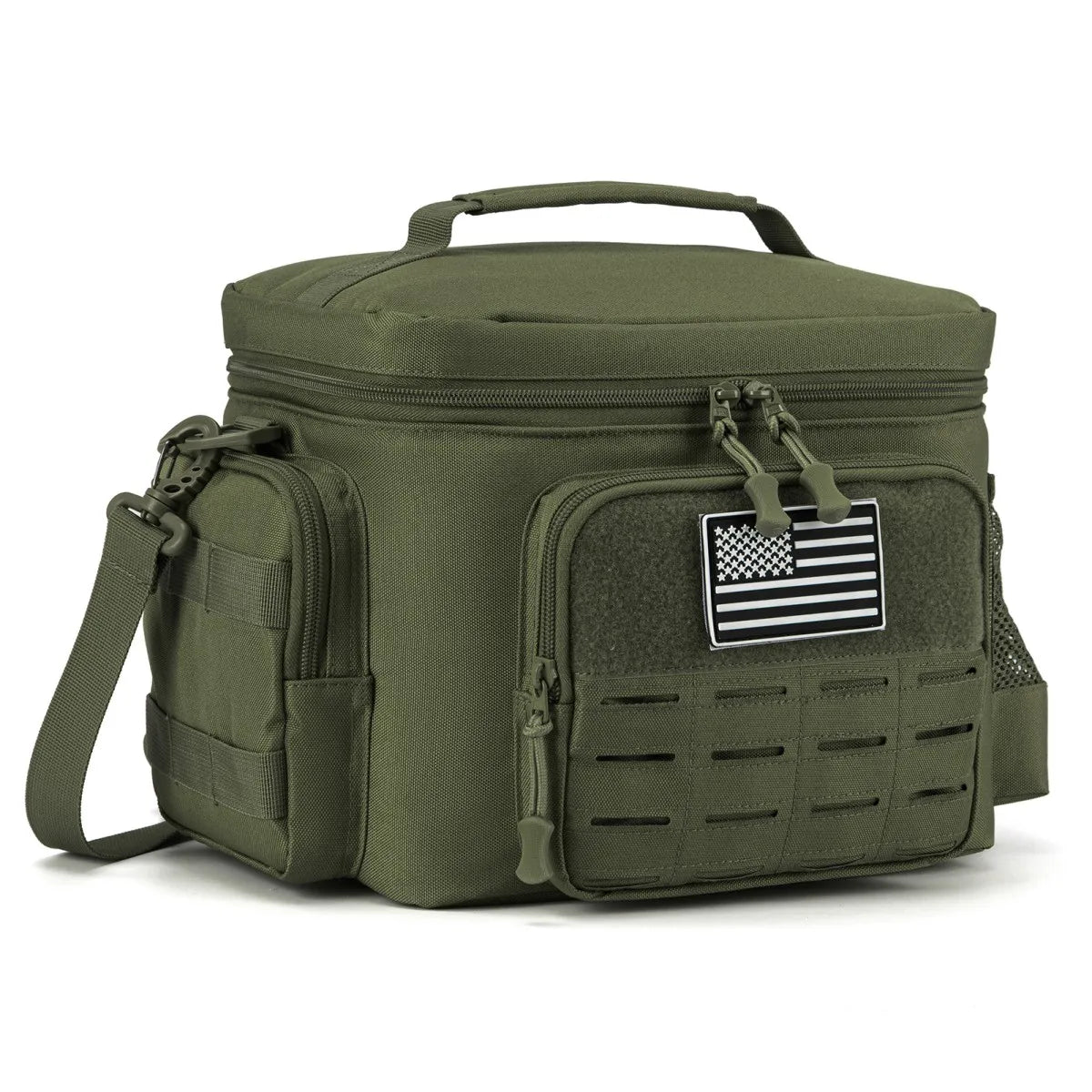 front storage compartment of insulated thermal meal bag