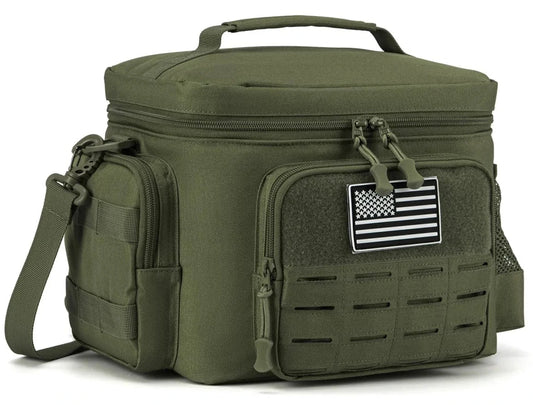 front storage compartment of insulated thermal meal bag